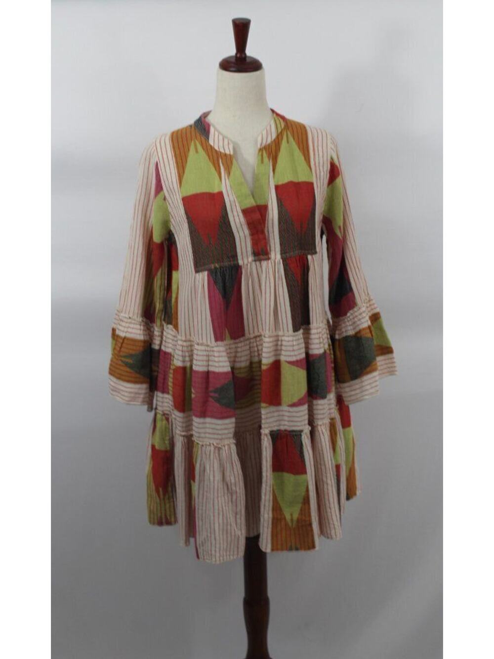DEVOTION TWINS Sz XS Multi Color Ella Swing Mini Dress